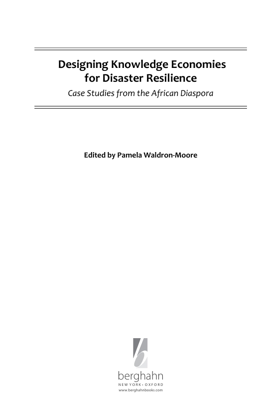 Designing Knowledge Economies for Disaster Resilience