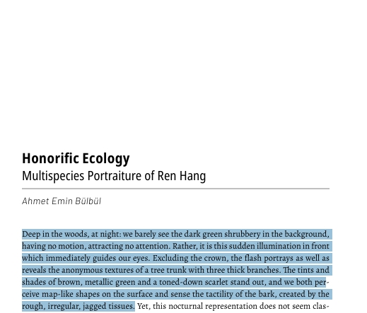 Honorific Ecology