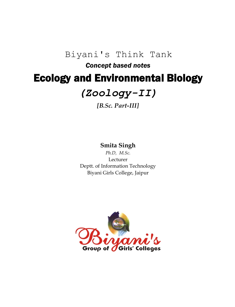 Ecology and Environmental Biology