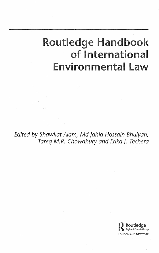Routledge Handbook  of International  Environmental Law