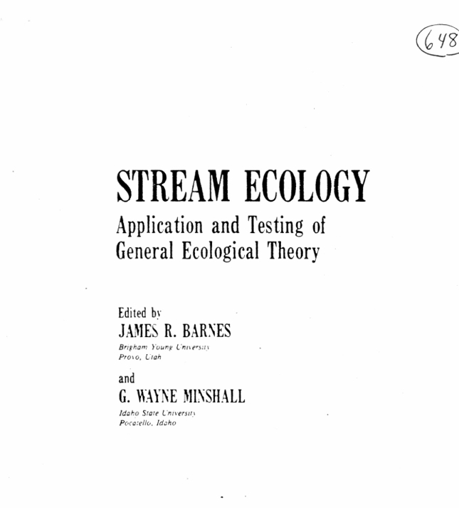 STREAM ECOLOGY